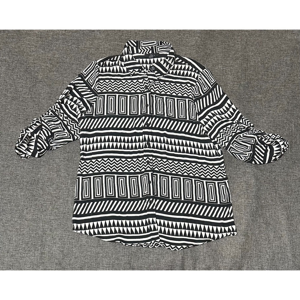 Alfani Women's 12 Geometric Tribal Print‎ Long Sleeve Top